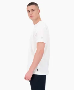 Airforce T-Shirt Korte Mouw Garment Dyed Wit