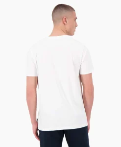 Airforce T-Shirt Korte Mouw Garment Dyed Wit