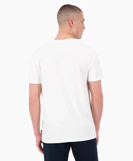 Airforce T-Shirt Korte Mouw Garment Dyed Wit