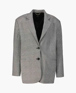 Alix The Label Blazer Woven Special Checked Zwart
