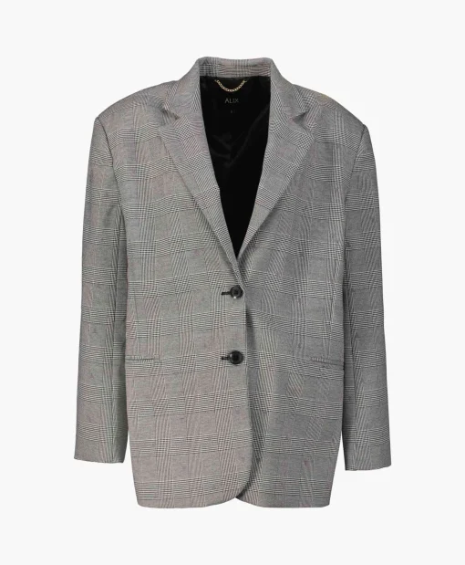 Alix The Label Blazer Woven Special Checked Zwart