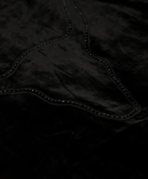 Alix The Label Bomberjack Ladies Woven Oversized Velvet Zwart