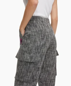 Alix The Label Cargobroek Woven Boucle Cargo Zwart