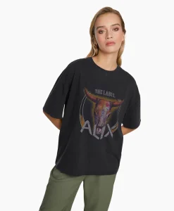 Alix The Label T-Shirt Korte Mouw Knitted Bull Zwart