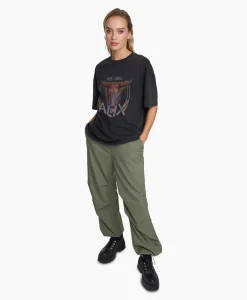 Alix The Label T-Shirt Korte Mouw Knitted Bull Zwart
