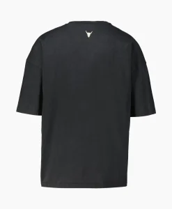 Alix The Label T-Shirt Korte Mouw Knitted Bull Zwart