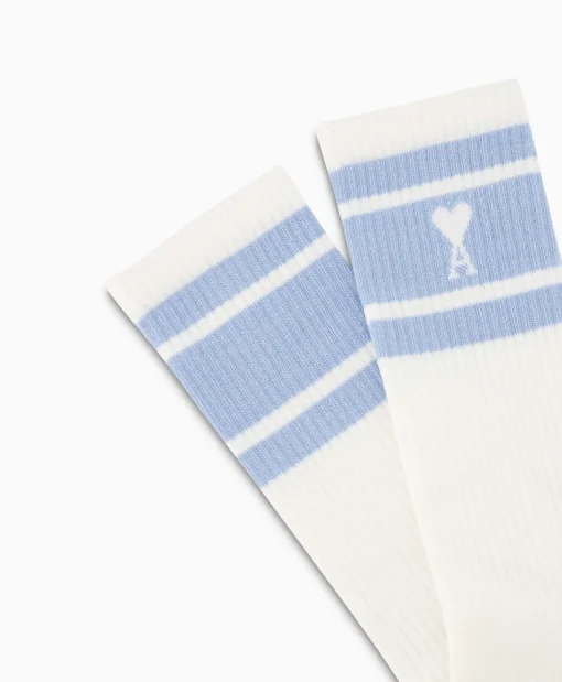 Ami Paris Sokken Adc Striped Blauw
