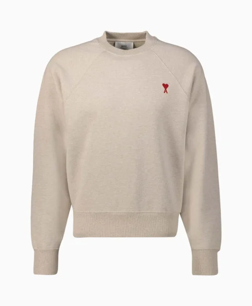 Ami Paris Sweater Ami De Coeur Ecru