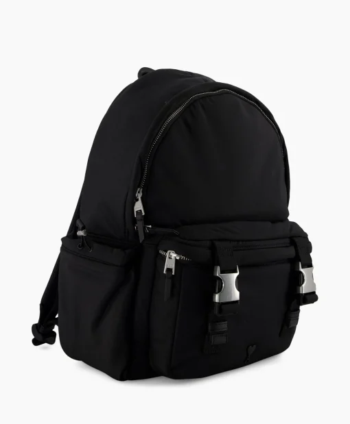 Ami Paris Tas Ami De Coeur Backpack Zwart