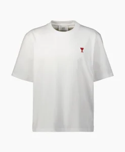 Ami Paris T-Shirt Korte Mouw Ami De Coeur Off White