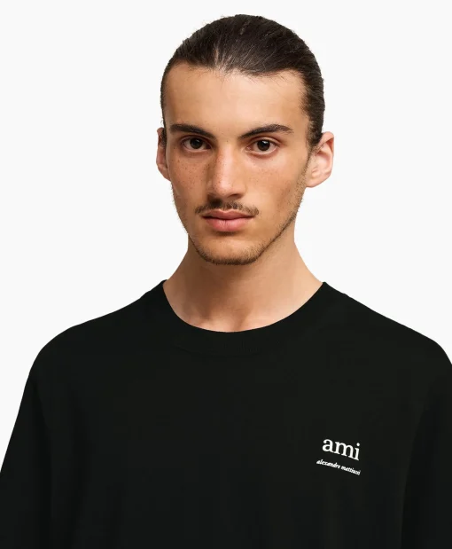 Ami Paris T-Shirt Korte Mouw Ami Am Zwart