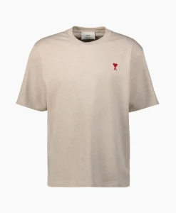 Ami Paris T-Shirt Korte Mouw Ami De Coeur Ecru