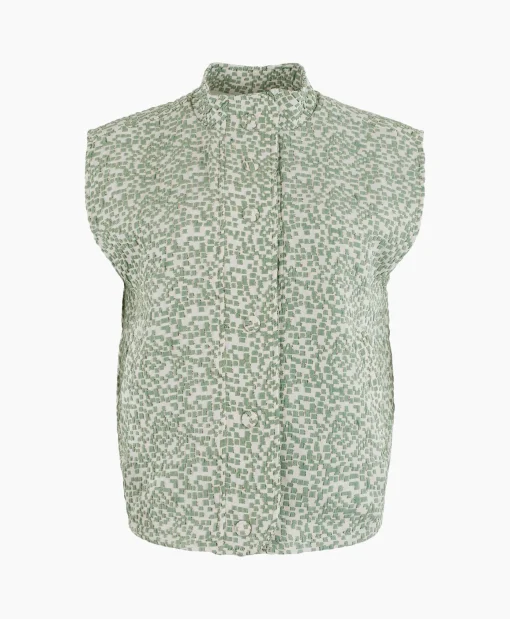 Anna Van Toor Gilet 43A11-02108B Groen