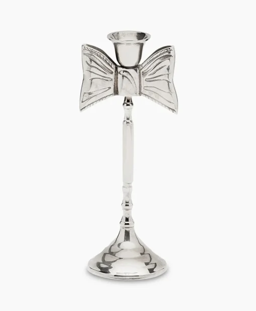 Anna+Nina Accessoires Lady Bow Candle Holder Zilver