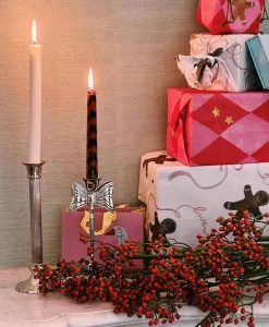 Anna+Nina Accessoires Lady Bow Candle Holder Zilver