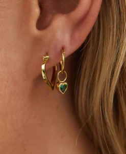 Anna+Nina Oorbellen Funky Love Small Hoop Goud