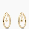 Anna+Nina Oorbellen Love Story Hoop Earrings Silver Goldplat Goud