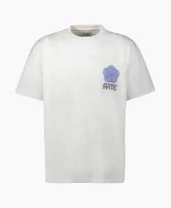 Arte Antwerp T-Shirt Korte Mouw Circle Flower Back Front Print Wit