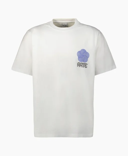 Arte Antwerp T-Shirt Korte Mouw Circle Flower Back Front Print Wit