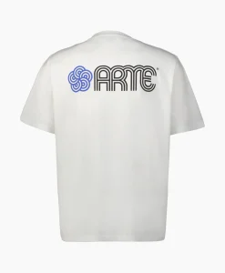 Arte Antwerp T-Shirt Korte Mouw Circle Flower Back Front Print Wit