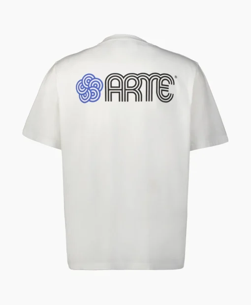 Arte Antwerp T-Shirt Korte Mouw Circle Flower Back Front Print Wit