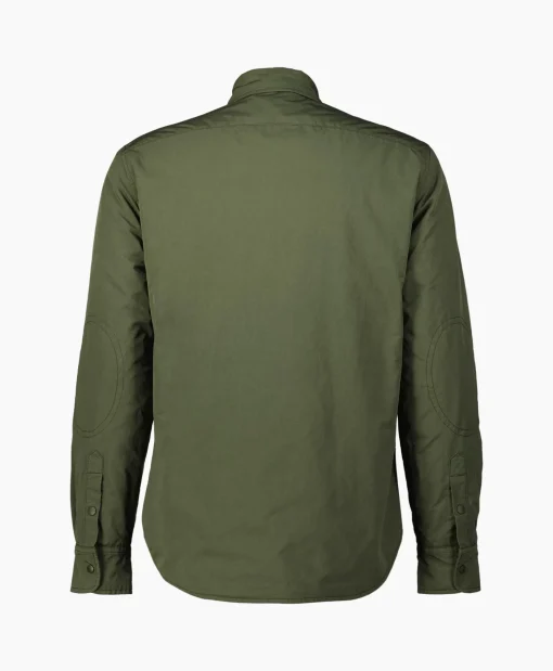 Aspesi Overhemd Camicia Alvaro Wool Donker Groen