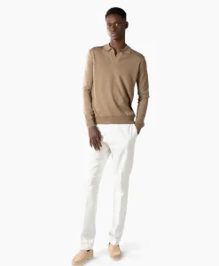Aurelien Aurelien Pullover Buttonless Polo L Taupe