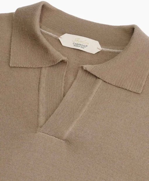 Aurelien Aurelien Pullover Buttonless Polo L Taupe