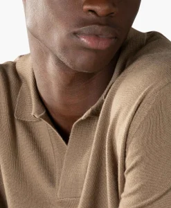 Aurelien Aurelien Pullover Buttonless Polo L Taupe