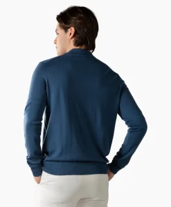 Aurelien Aurelien Pullover Buttonless Polo L Blauw
