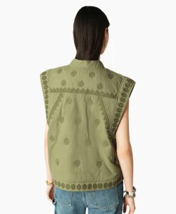 Ba&Sh Gilet Mina Khaki
