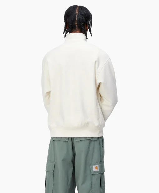 Carhartt Wip Sweater Half Zip American Script Ecru