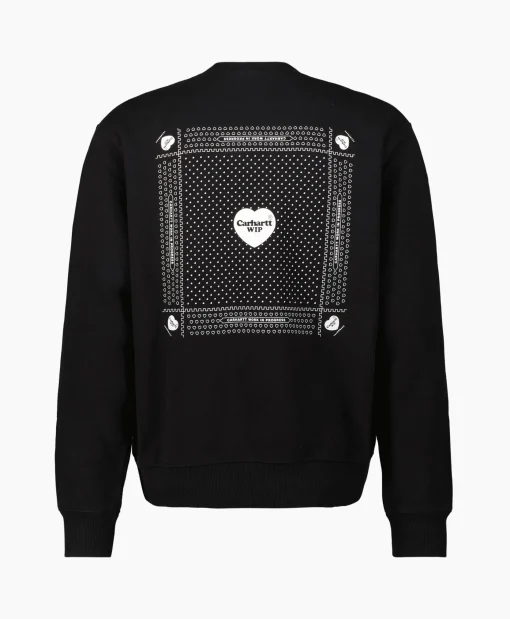 Carhartt Wip Sweater Heart Bandana Zwart