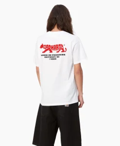 Carhartt Wip T-Shirt Korte Mouw Rocky Wit