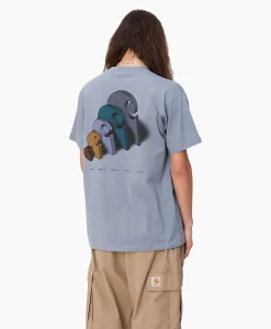 Carhartt Wip T-Shirt Korte Mouw S/S Diagram C Blauw