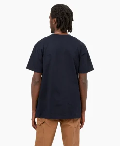 Carhartt Wip T-Shirt Korte Mouw S/S Chase Donker Blauw