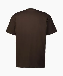 Carhartt Wip T-Shirt S/S American Script Organic Cotton Donker Bruin