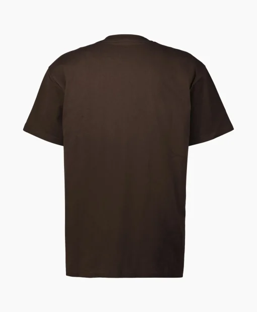 Carhartt Wip T-Shirt S/S American Script Organic Cotton Donker Bruin
