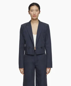 Closed Blazer Fitted Blauw