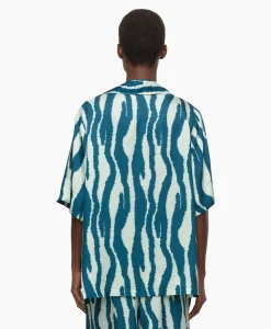 Closed Blouse Short Sleeve Blauw
