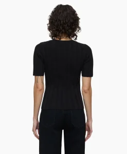 Closed Top Crew Neck Short Sleeve Zwart