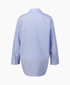 Co'Couture Blouse Double Cuff Stripe Licht Blauw