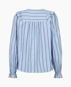 Co'Couture Blouse Ivana Smock Frill Blauw