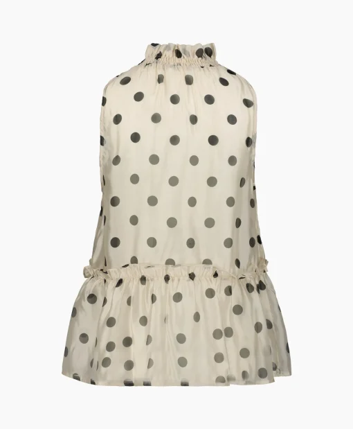 Co'Couture Top Drewcc Dot Halterneck Zwart