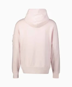 Cp Company Hoodie Cotton Diagonal Fleece Lens Rose
