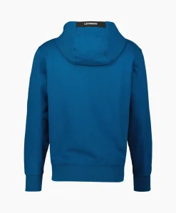 Cp Company Hoodie Diagonal Raised Fleece Blauw