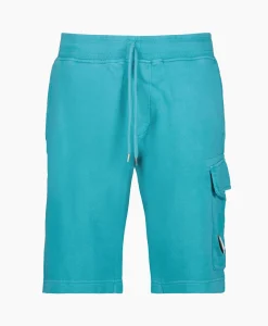 Cp Company Korte Broek Short Fleece Cargo Blauw