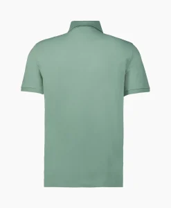 Cp Company Polo Stretch Piquet Striped Collar Licht Groen