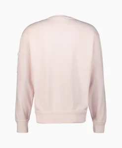 Cp Company Sweater Cotton Diagonal Fleece Lens Rose