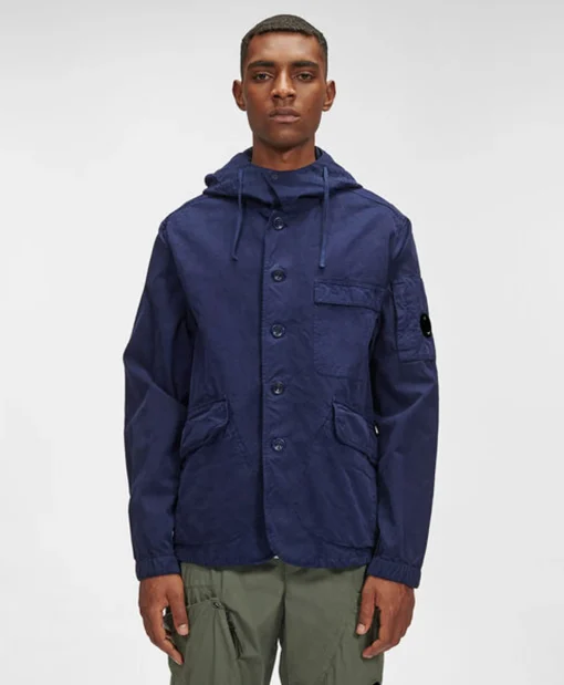 Cp Company Vest B Hooded Jacket Donker Blauw